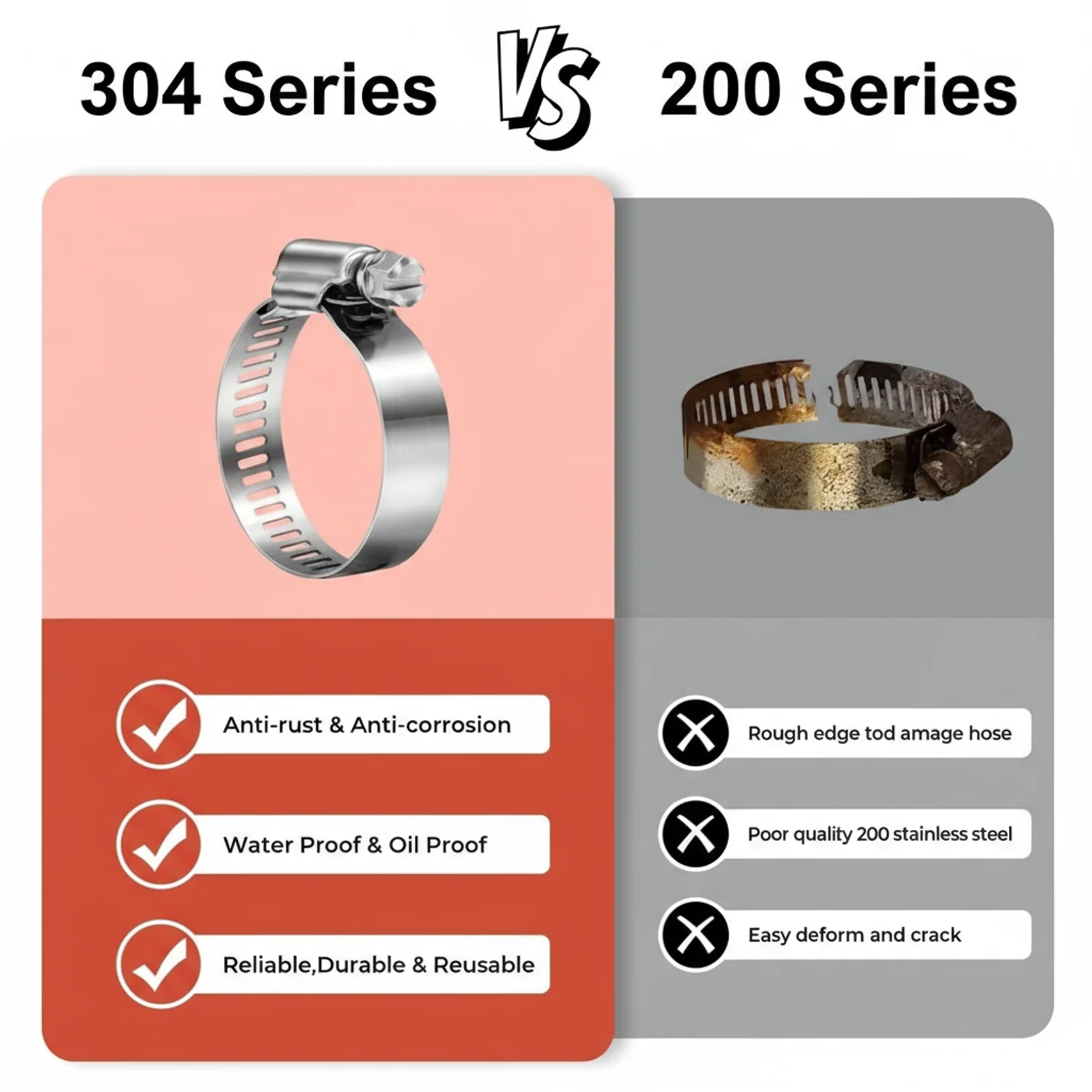 #20S All Stainless Steel Hose Clamp 10/box - Image 9