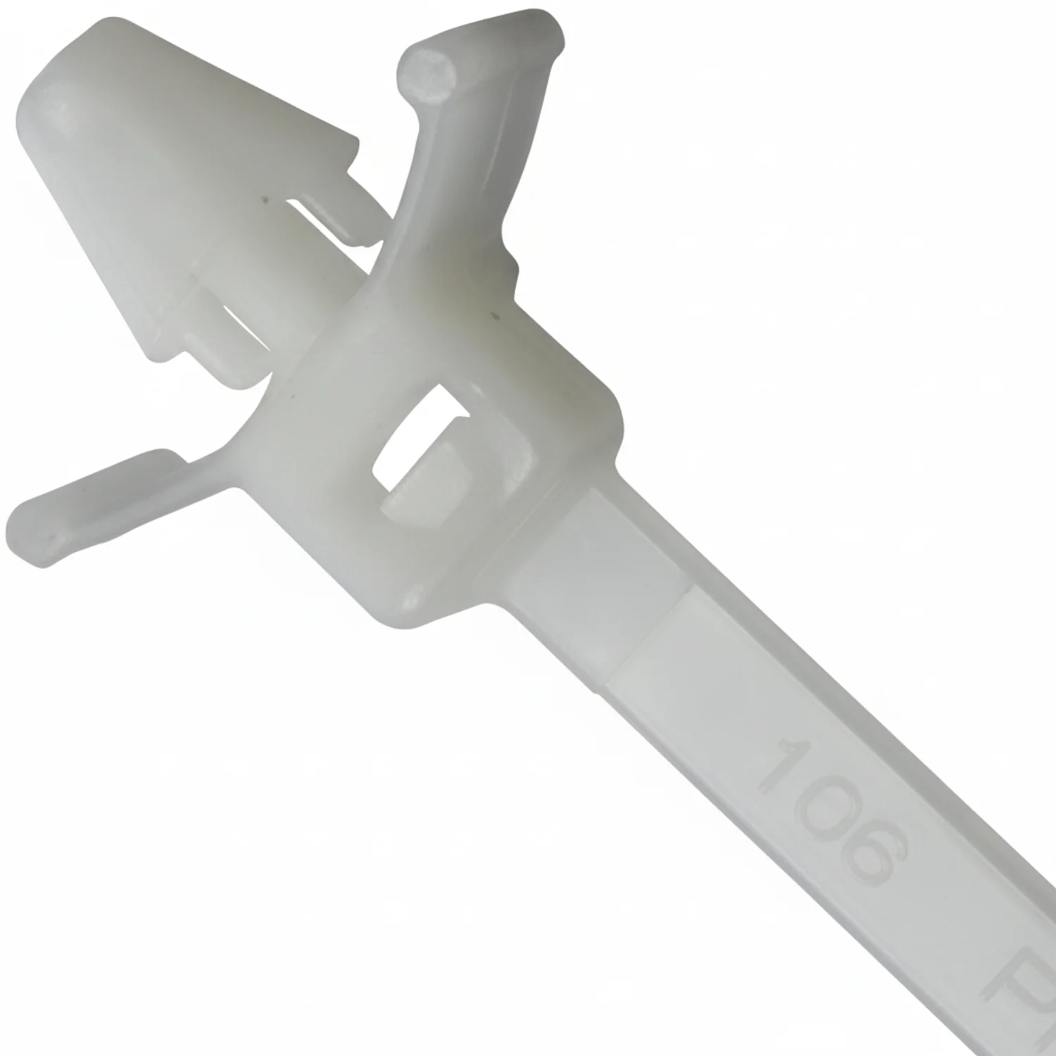 5" 40lb Natural Push Mount Cable Ties With Wings 100/bag Part # PM5-40-9C-WW - Image 3